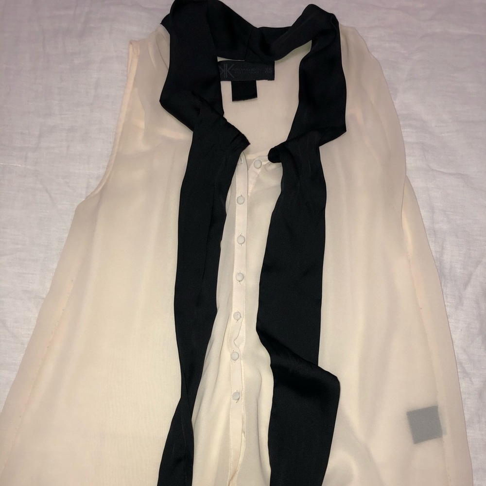 Kardashian kollection cream blouse